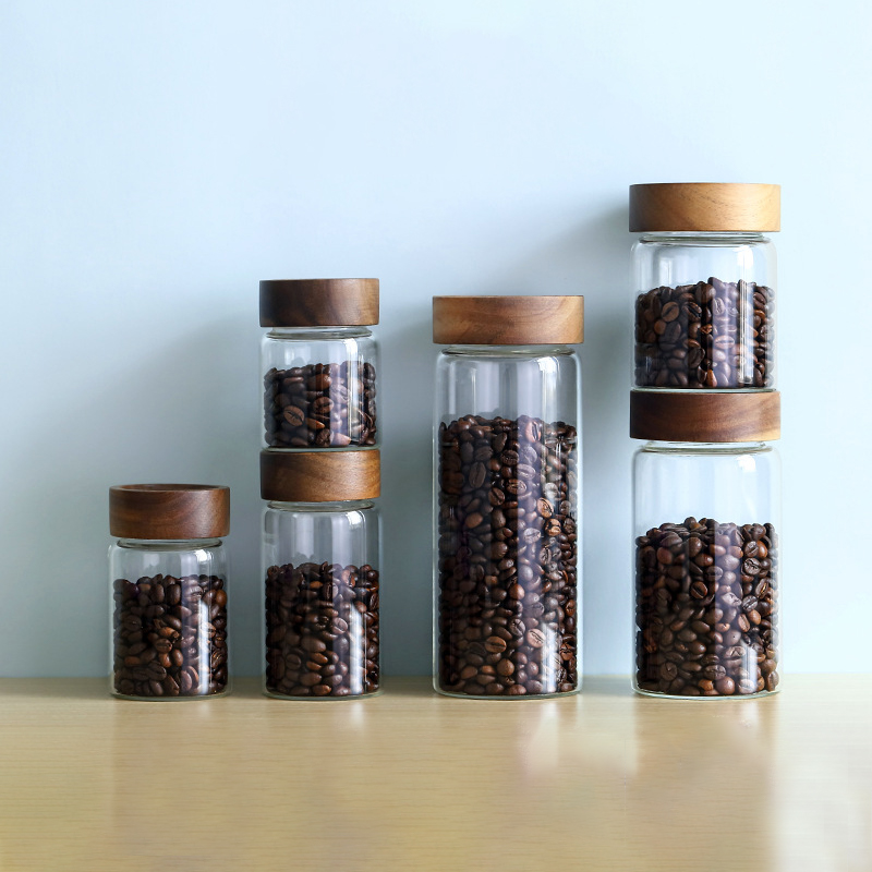 Coffee Equipment Tools - Glass Tube Coffee Beans Storage Container