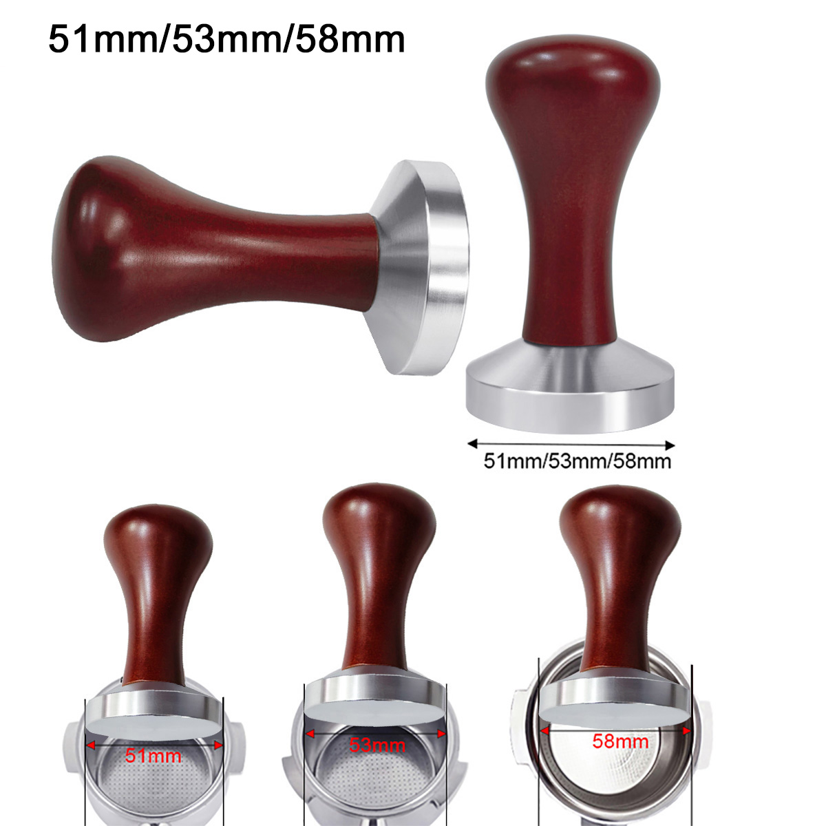 Espresso Tamper Set - 51mm 53mm 58mm Espresso Tamper cà