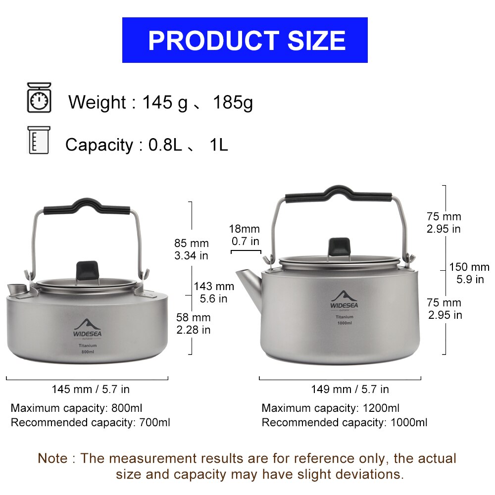 Widesea Camping Titanium Kettl - đánh giá và giá Coffee Equipment And Supplies
