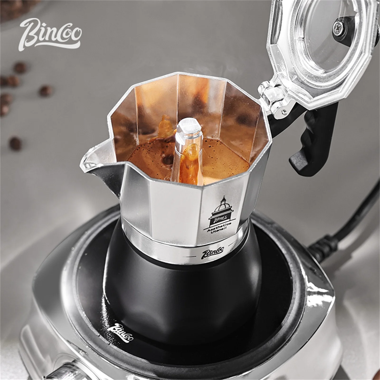 BINCOO Double Valve Moka Pot，E - đánh giá và giá Coffee Equipment Tools