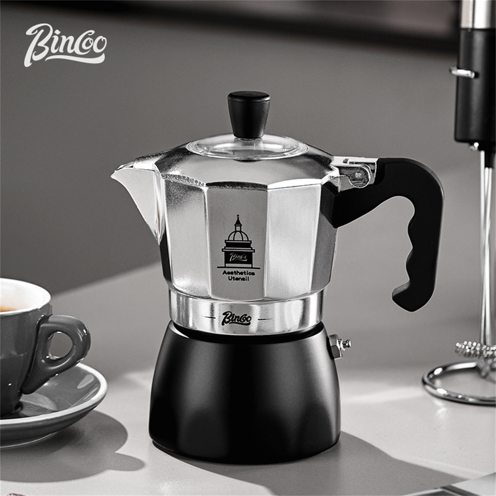 BINCOO Double Valve Moka Pot，E - đánh giá và giá Coffee Equipment Tools