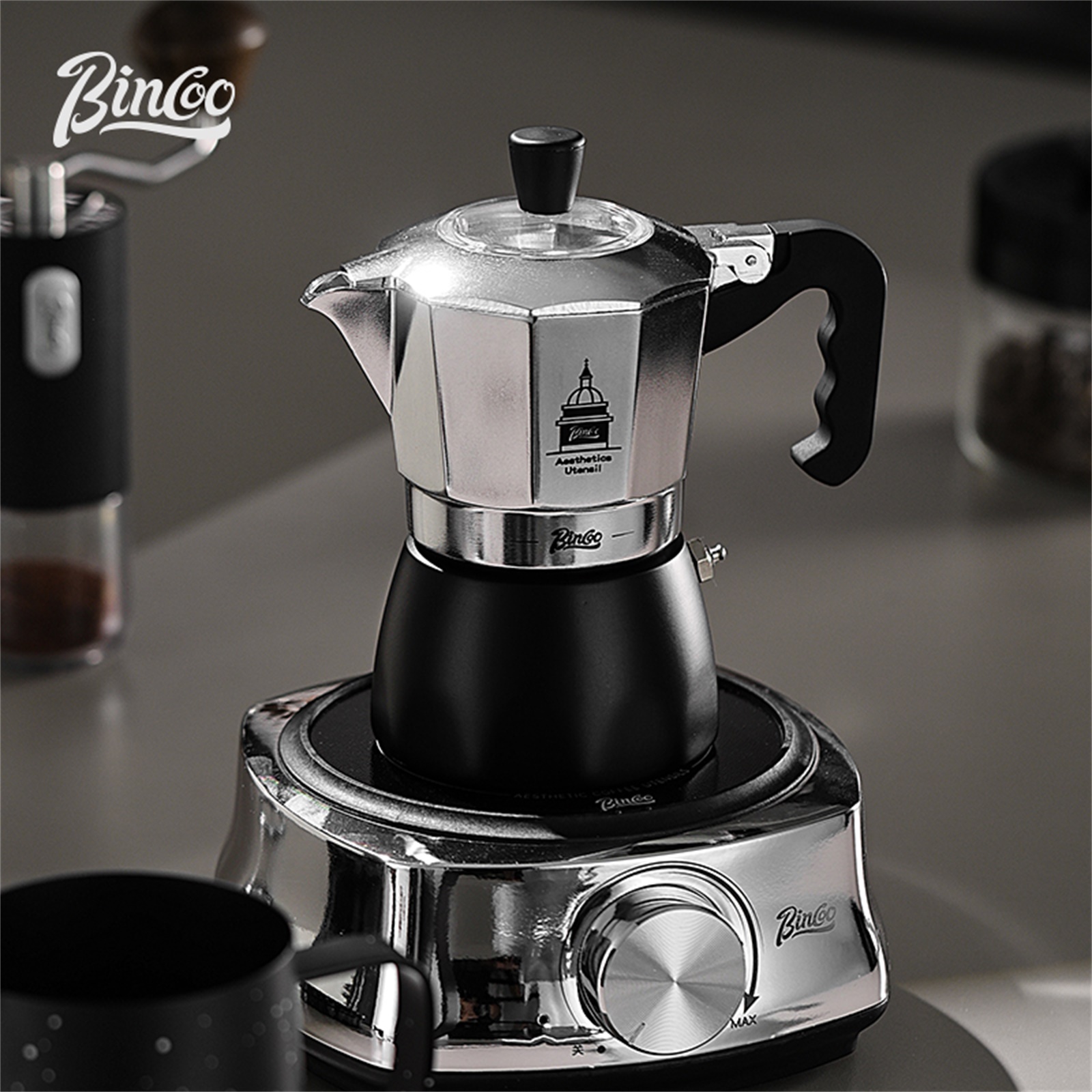 BINCOO Double Valve Moka Pot，E - đánh giá và giá Coffee Equipment Tools