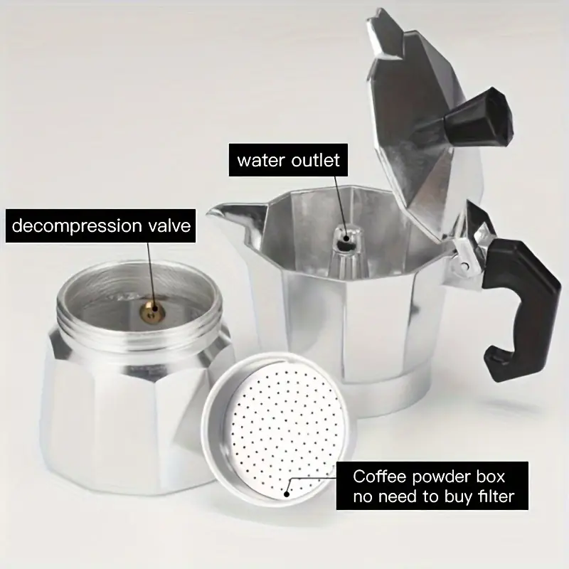 Classic Aluminum Moka Pot 50-3 - đánh giá và giá Coffee Equipment Tools